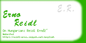 erno reidl business card